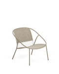 Sillón apilable Atrani de acero galvanizado y cuerda.
