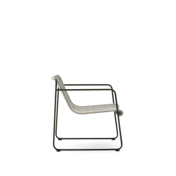Sillón apilable Maurina en acero galvanizado