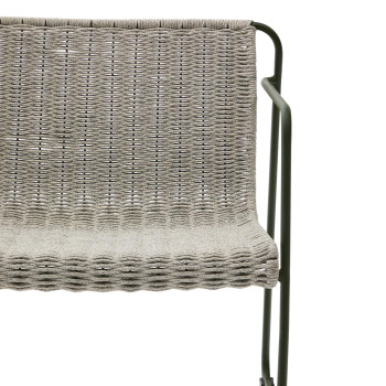 Sillón apilable Maurina en acero galvanizado