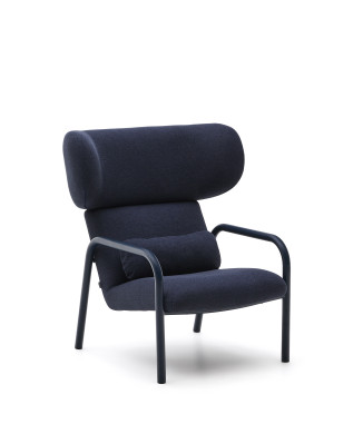 Sillón Inari azul y acero, pintado de azul FSC Mix Crédito