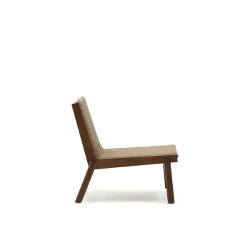 Sillón Itani en madera maciza de acacia y ratán sintético 100% FSC
