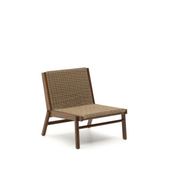Sillón Itani en madera maciza de acacia y ratán sintético 100% FSC
