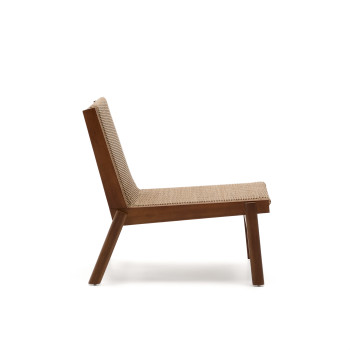 Sillón Itani en madera maciza de acacia y ratán sintético 100% FSC