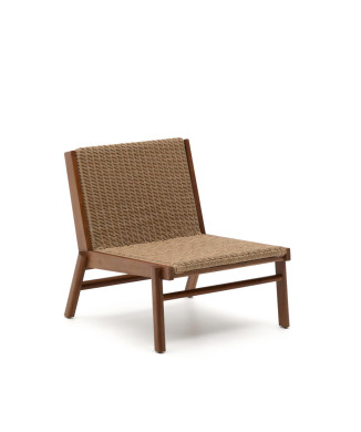 Sillón Itani en madera maciza de acacia y ratán sintético 100% FSC