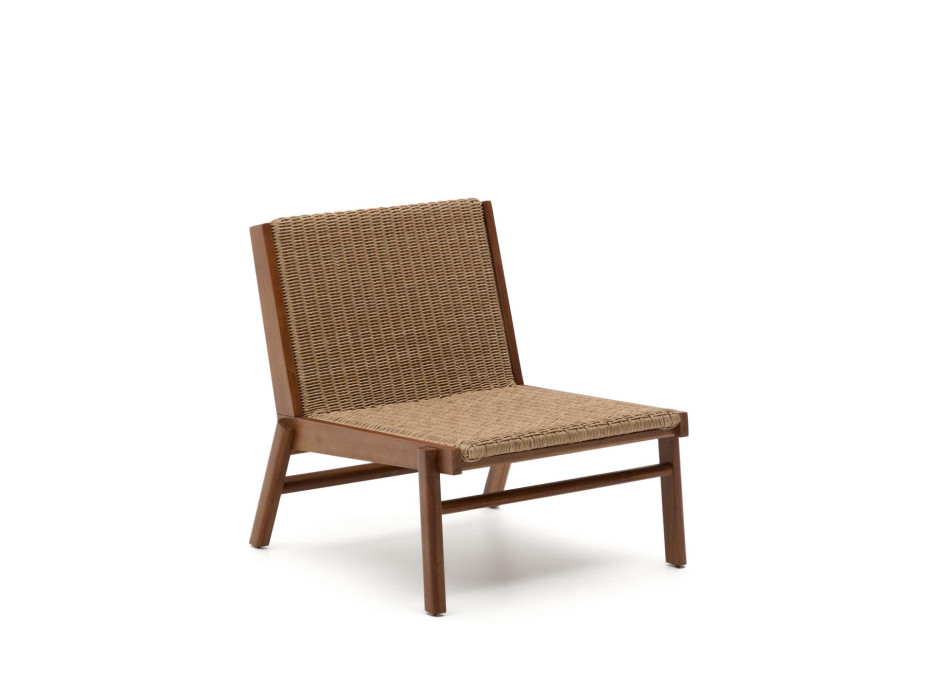 Sillón Itani en madera maciza de acacia y ratán sintético 100% FSC