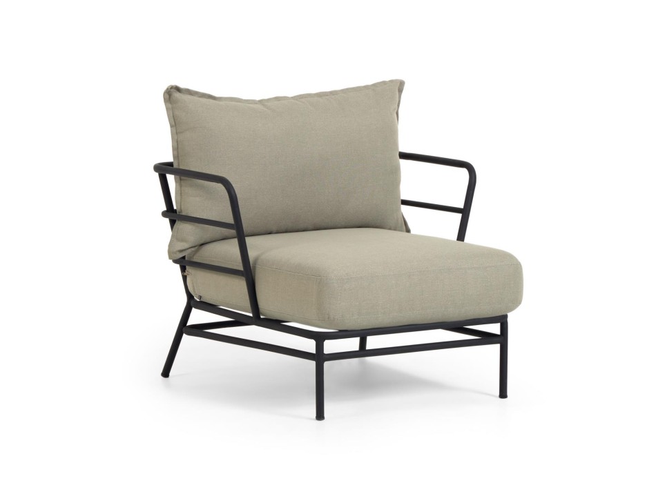 Sillón Mareluz en acero negro