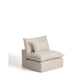 Sillón Anarela con funda extraíble de lino y viscosa.