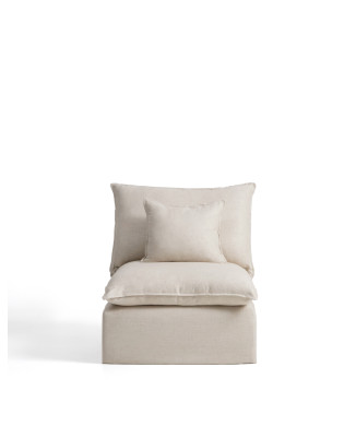 Sillón Anarela con funda extraíble de lino y viscosa.
