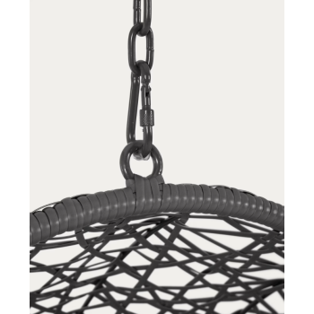 Silla colgante Florina en gris oscuro