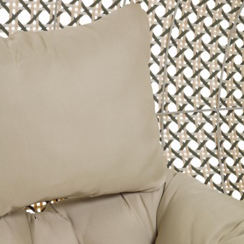 Silla colgante Florina multicolor sobre patas grises Cira multicolor