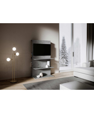 Mueble de TV Loki - Mueble de TV Loki B en antracita espatulado