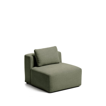 Puf Blok de chenilla marrón de 90 cm con certificación FSC Mix.