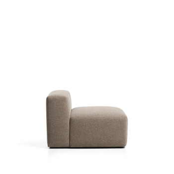 Puf Blok de chenilla marrón de 90 cm con certificación FSC Mix.