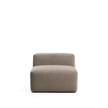 Puf Blok de chenilla marrón de 90 cm con certificación FSC Mix.