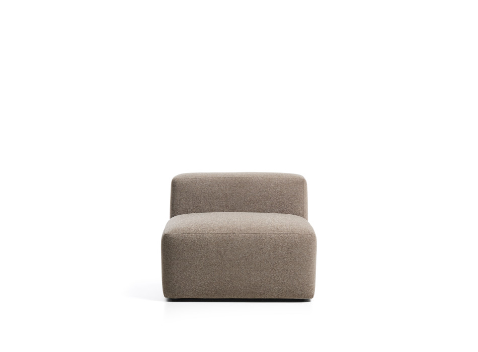 Puf Blok de chenilla marrón de 90 cm con certificación FSC Mix.