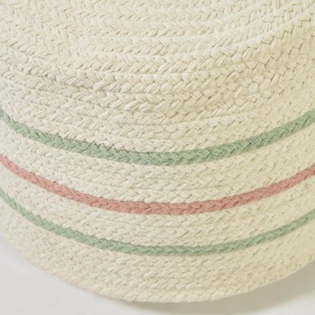 Pouf rotondo Daiana in cotone color