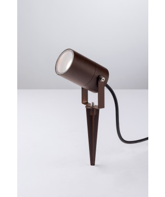 PROYECTOR AKRON CORTEN CON ESTACA 1XGU10 IP65 10X6CM