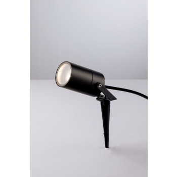 PROYECTOR AKRON NEGRO CON 1 PUNTA GU10 IP65 DE 10X6CM