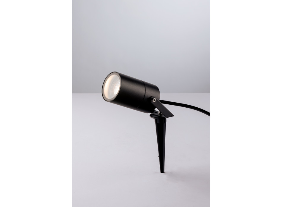 PROYECTOR AKRON NEGRO CON 1 PUNTA GU10 IP65 DE 10X6CM