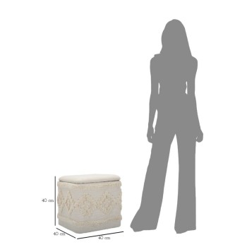 CONTENEDOR DAMASCO CUADRADO PUFF