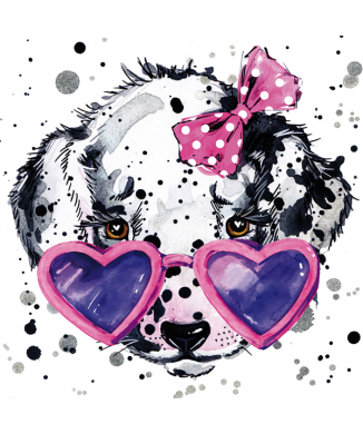 Cuadro PERRO CORAZON GAFAS G2366 PINTDECOR