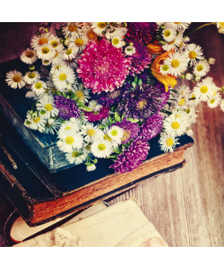 Marco LIBROS CON FLORES G1080 PINTDECOR