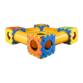 Quadrotto Juego modular compuesto por 4 cubos y 4 túneles.
