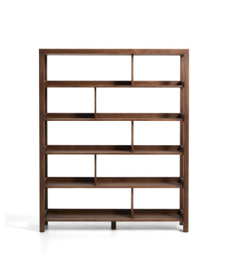 Estantería Norani de madera maciza y chapa de acacia, 150 x 185 cm.