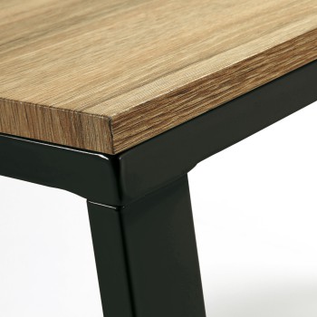 Escritorio rectangular Talbot 120 x 60 cm negro120 x 60 cm con tablero de MDF y ga