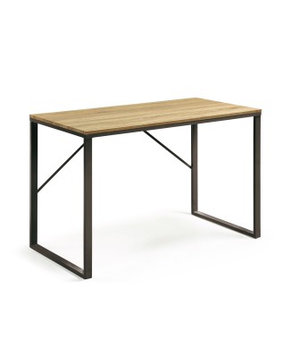 Escritorio rectangular Talbot 120 x 60 cm negro120 x 60 cm con tablero de MDF y ga