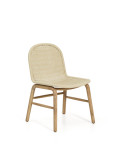 Silla Alipa de madera maciza de acacia y cuerda color crudo, 100% certificada FSC.