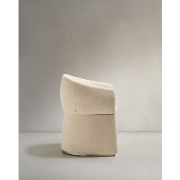 Silla Bosca en chenilla beige