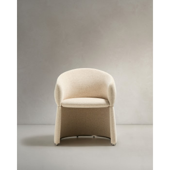 Silla Bosca en chenilla beige