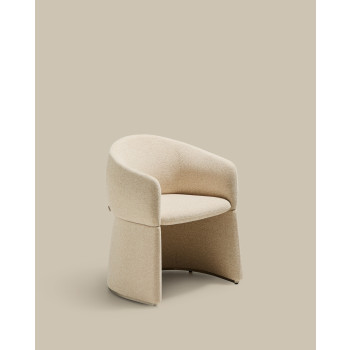 Silla Bosca en chenilla beige