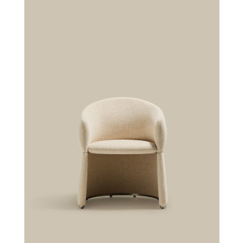 Silla Bosca en chenilla beige
