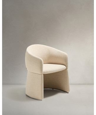 Silla Bosca en chenilla beige
