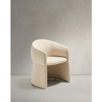 Silla Bosca en chenilla beige