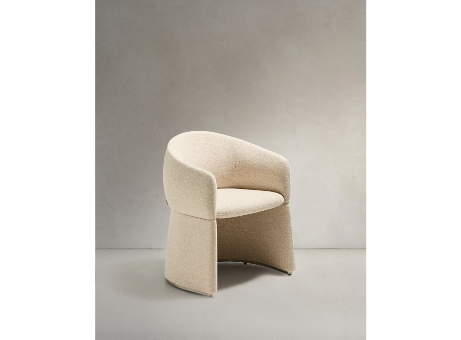 Silla Bosca en chenilla beige