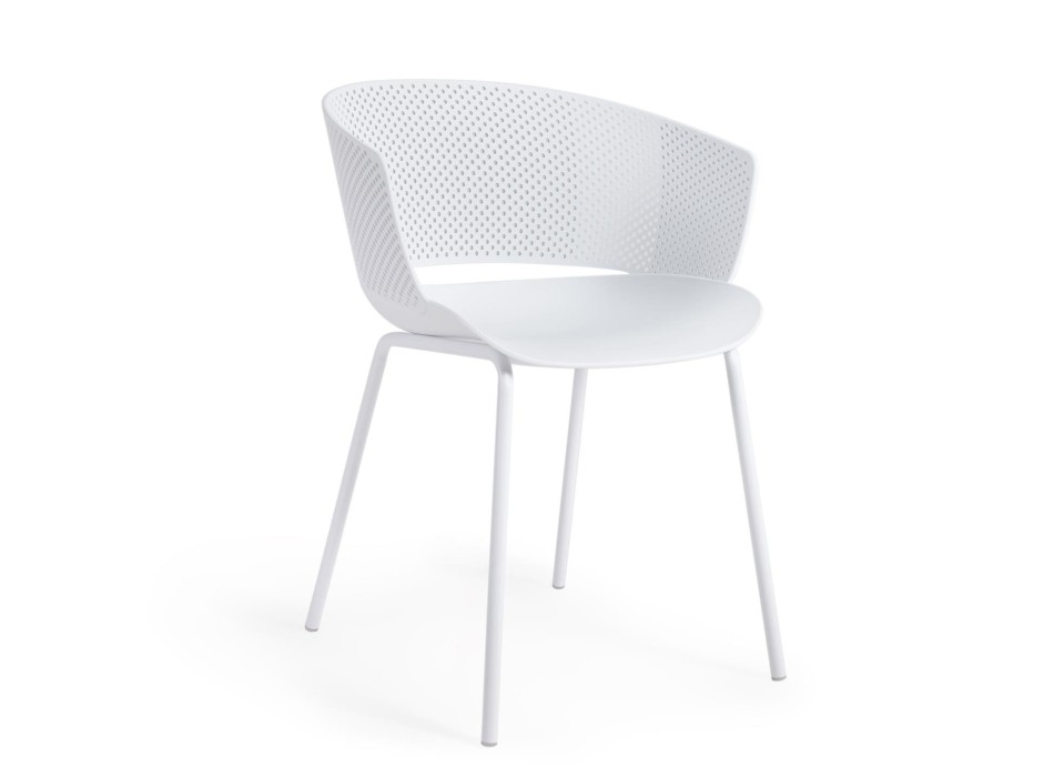 Silla de exterior blanca 100% Yeray