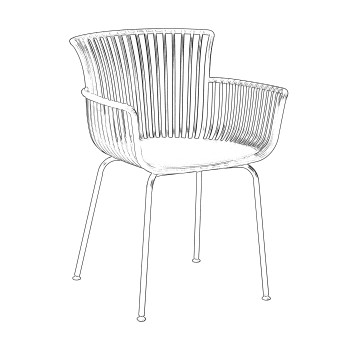 Silla de exterior negra Surpika