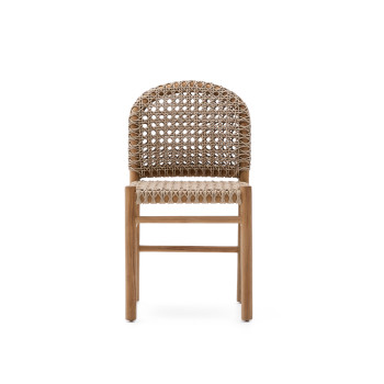 Silla de exterior Tavira en madera maciza de teca