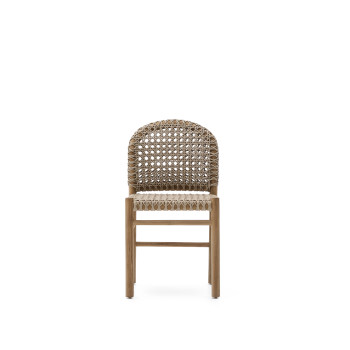 Silla de exterior Tavira en madera maciza de teca