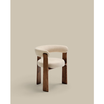 Silla de chenilla de tres patas color granito
