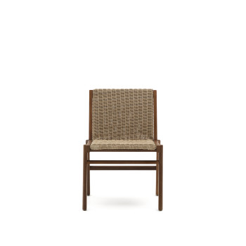 Silla Itani en madera maciza de acacia y ratán sintético 100% FSC