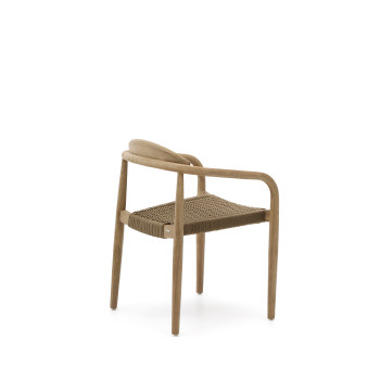 Silla Nina en madera maciza de acacia y cuerda beige FSC 100%