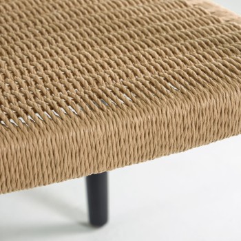 Silla Nina en madera maciza de acacia con acabado negro