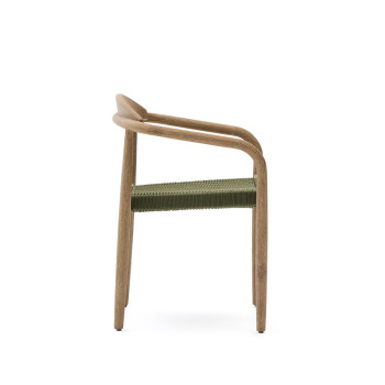 Silla Nina de madera maciza de terracota.