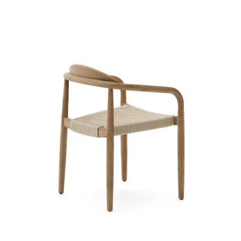 Silla Nina de madera maciza de terracota.