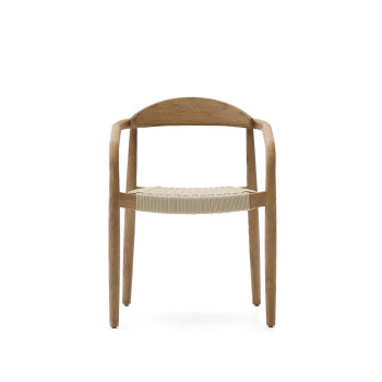 Silla Nina de madera maciza de terracota.
