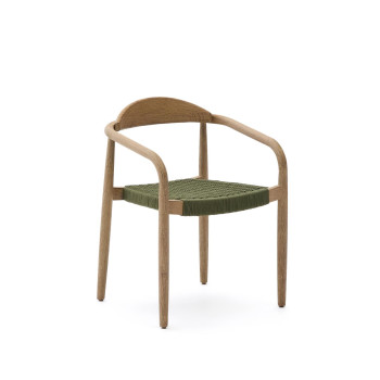 Silla Nina de madera maciza de terracota.